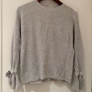 Twik Light Gray Ribbed Knit Top